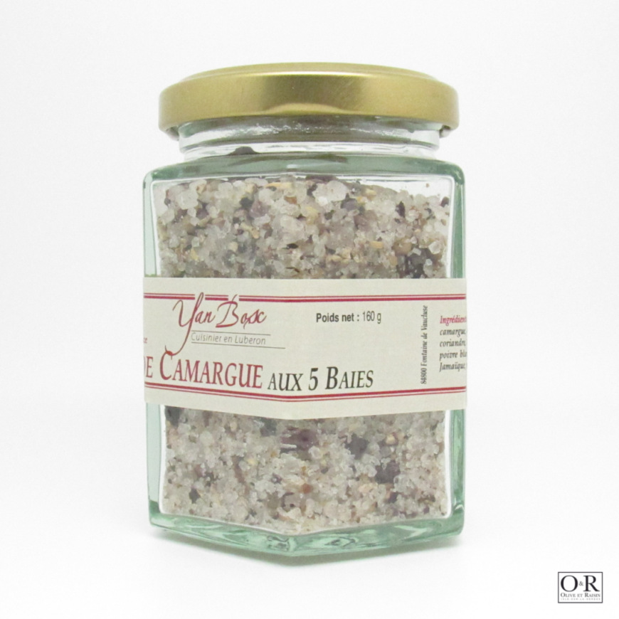 Sel de Camargue aux 5 Baies Olive et Raisin